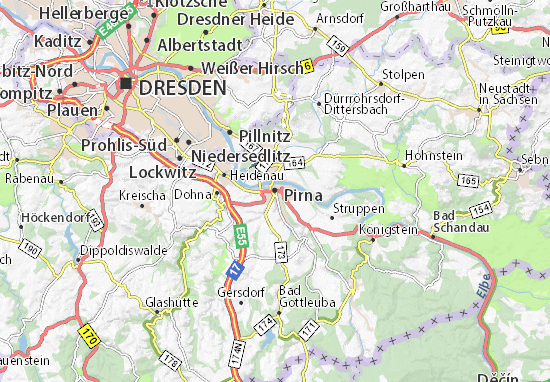 Karte Stadtplan Pirna