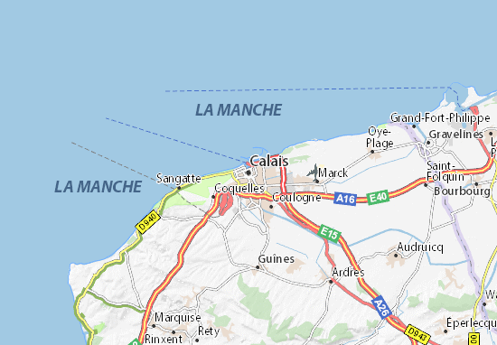 Karte Stadtplan Calais