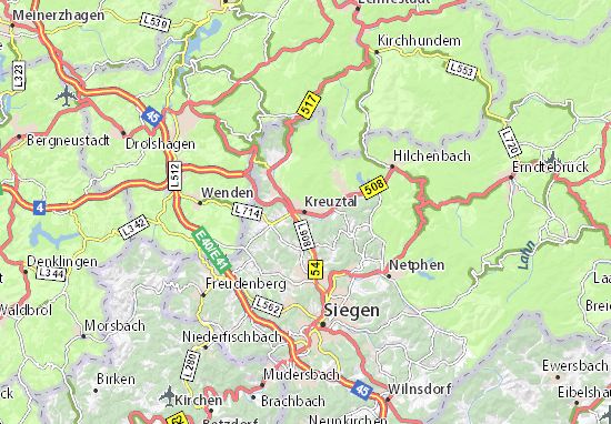 Karte Stadtplan Kreuztal