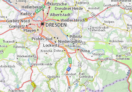 Karte Stadtplan Heidenau