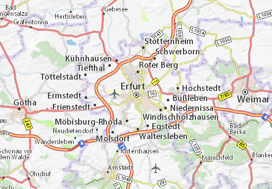 Kaart Plattegrond Erfurt