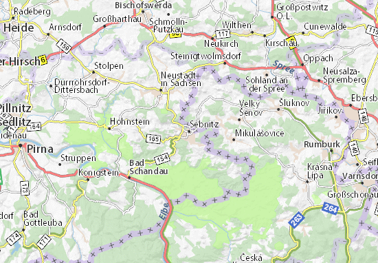 Karte Stadtplan Sebnitz