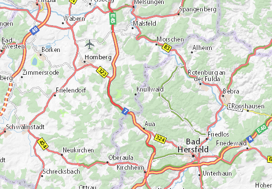 Karte Stadtplan Knüllwald