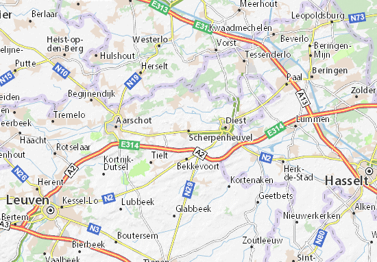 Scherpenheuvel Map