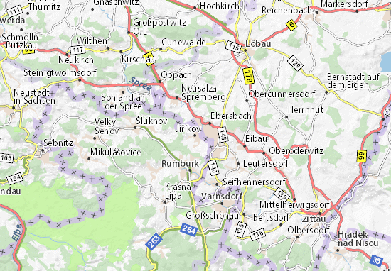 Karte Stadtplan Jiříkov