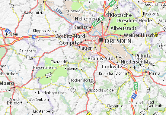 Karte Stadtplan Freital