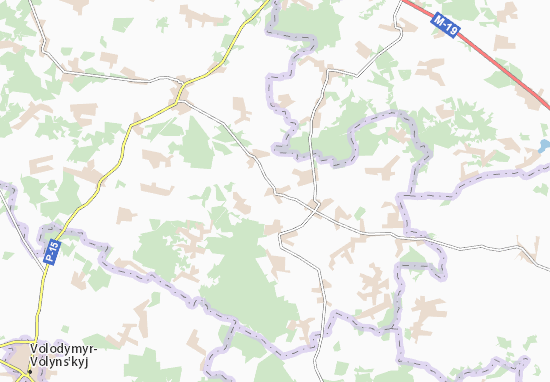 Karte Stadtplan Tulychiv