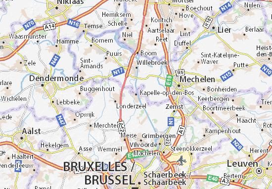 Kaart Kapelle Op Den Bos Viamichelin