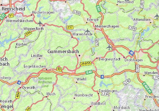 Karte Stadtplan Gummersbach