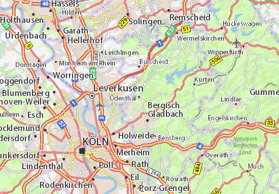 Karte Stadtplan Odenthal
