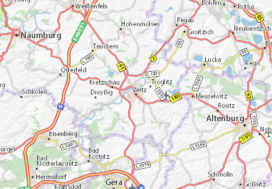 Karte Stadtplan Zeitz
