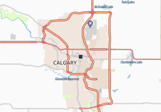 Kaart Plattegrond Calgary