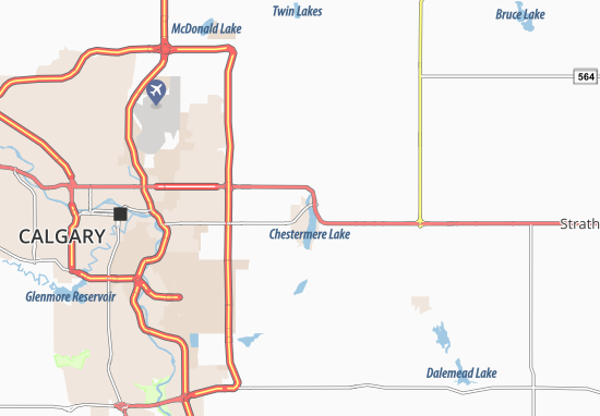 Chestermere Map