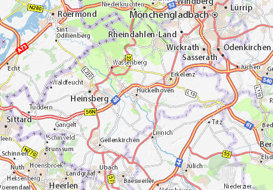 Karte Stadtplan Hückelhoven