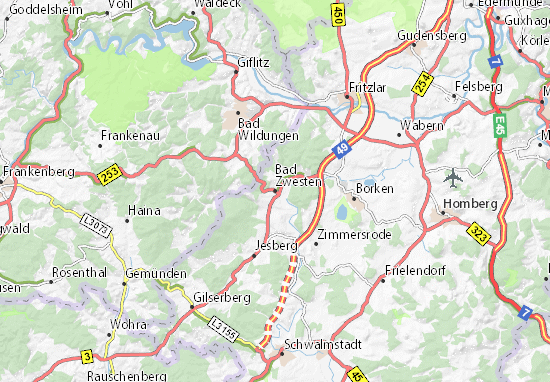 Bad Zwesten Map