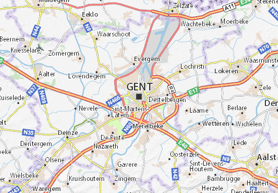 Karte Stadtplan Gent