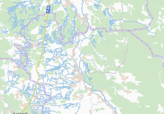 Kaart Plattegrond Vitkovychi