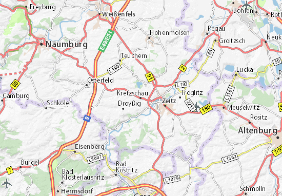 Karte Stadtplan Kretzschau