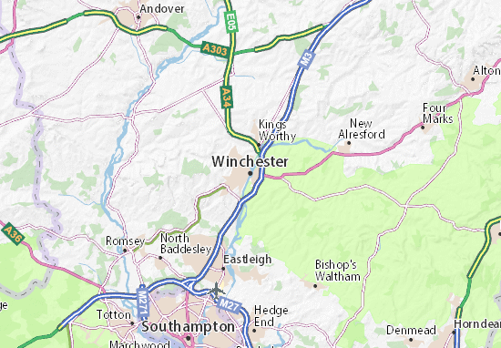 Kaart Plattegrond Winchester
