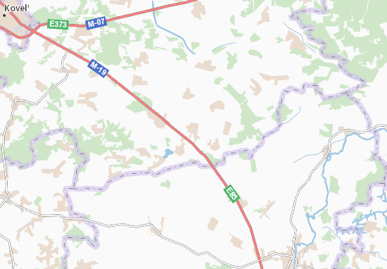 Karte Stadtplan Popovychi