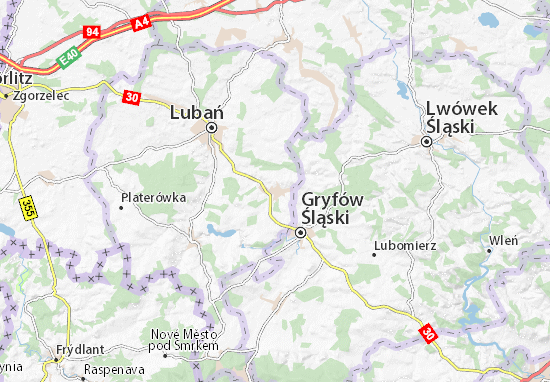 Kaart Plattegrond Olszyna