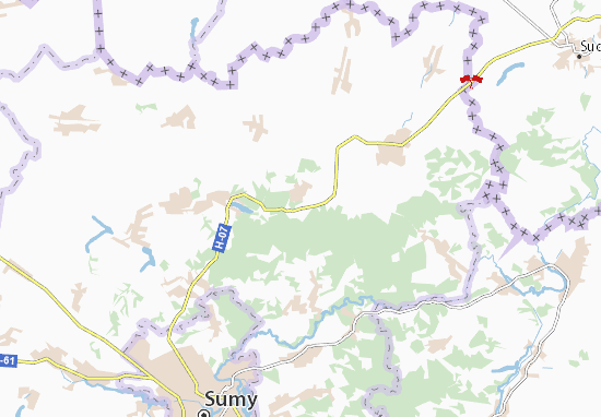 Mapa Kyyanytsya
