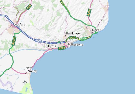 Mapa Folkestone
