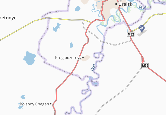 Karte Stadtplan Krugloozernyy