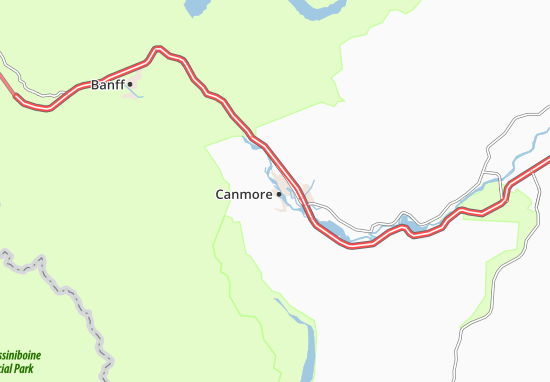 Mapa Canmore