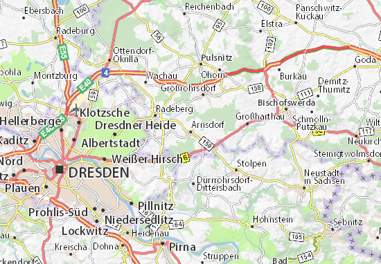 Karte Stadtplan Arnsdorf