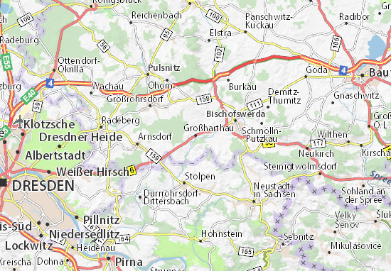 Karte Stadtplan Großharthau