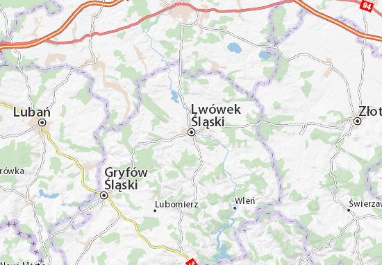 Kaart Plattegrond Lwówek Śląski