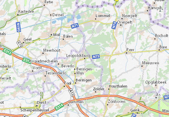 Kaart Plattegrond Leopoldsburg
