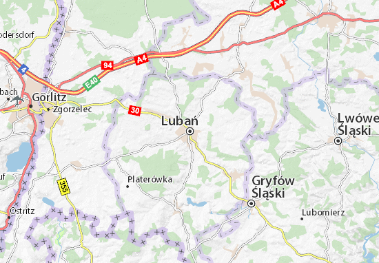 Karte Stadtplan Lubań