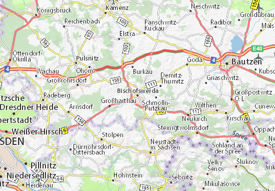 Karte Stadtplan Bischofswerda