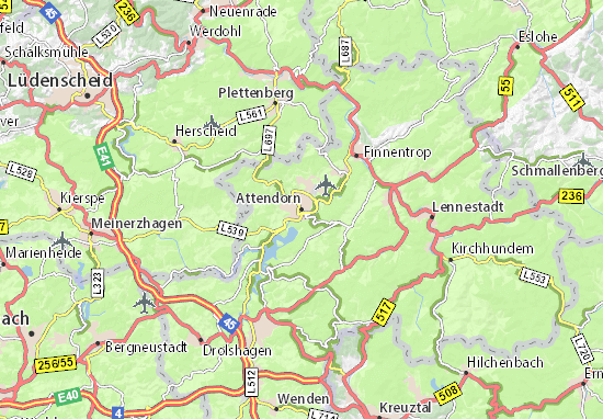 Karte Stadtplan Attendorn