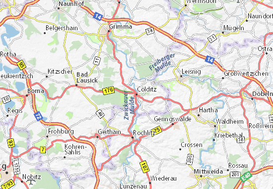 Karte Stadtplan Colditz