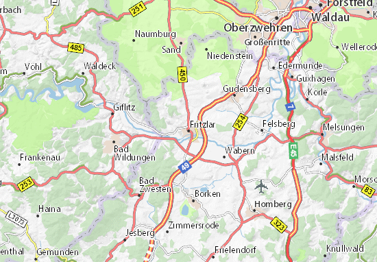 Fritzlar Map