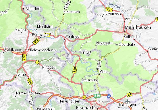 Mapa Treffurt