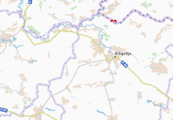 Karte Stadtplan Shkurativka