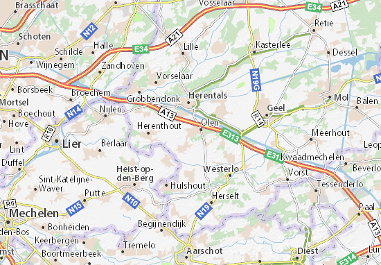 Karte Stadtplan Noorderwijk