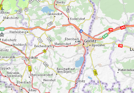 Kaart Plattegrond Markersdorf