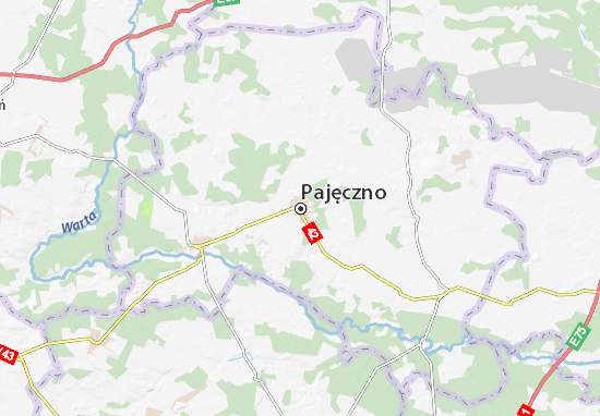 Kaart Plattegrond Pajęczno