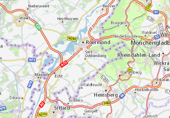 Karte Stadtplan Sint Odiliënberg