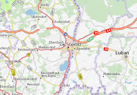 Kaart Plattegrond Görlitz