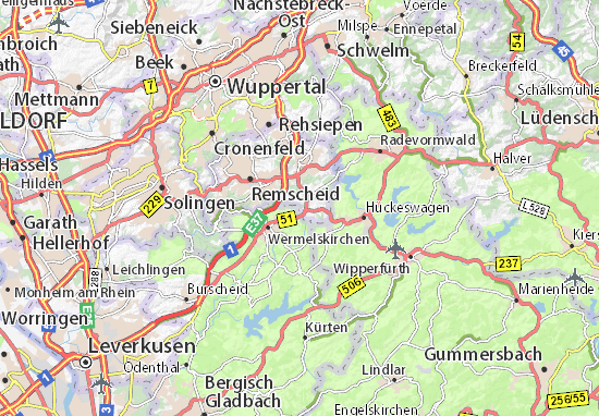 Karte Stadtplan Bergisch Born