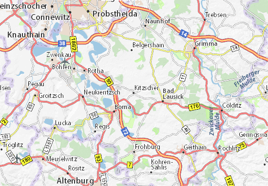 Karte Stadtplan Kitzscher