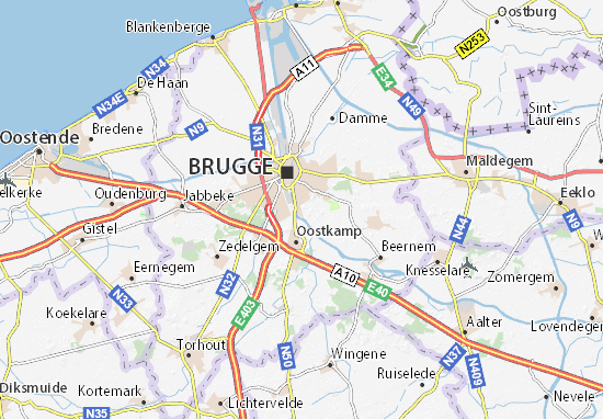 Karte Stadtplan Steenbrugge