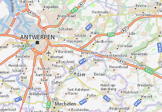 Karte Stadtplan Broechem