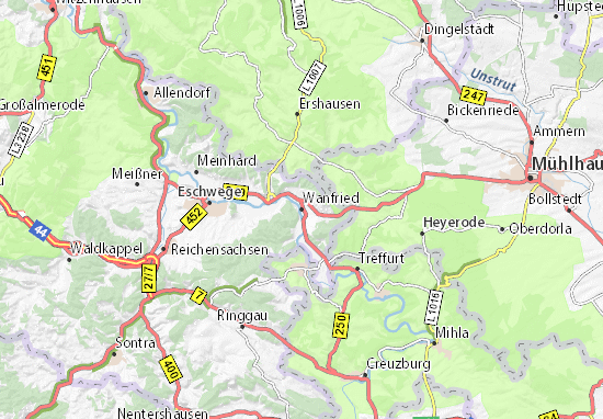 Wanfried Map